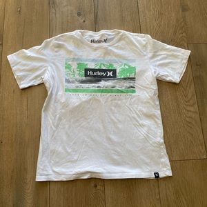 Boy’s Hurleys/s t-shirt - small - white/green/blue